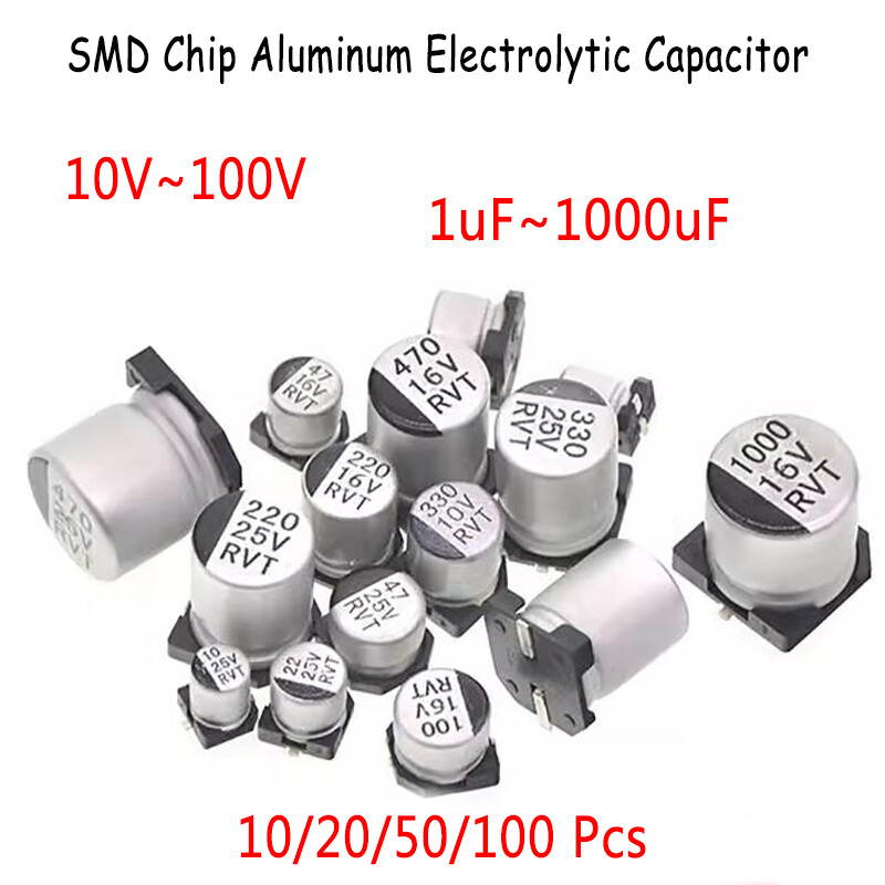 10V 16V 25V 35V 50V 63V 100V SMD Chip Aluminum Electrolytic Capacitor 10v-16v-25v-35v-50v-63v-100v-smd-chip-aluminum-electrolytic-capacitor