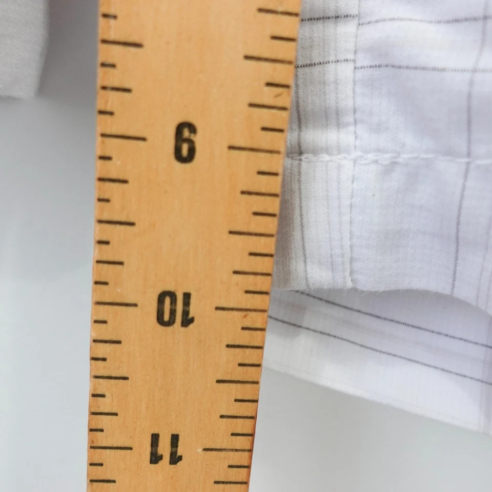 Pantalones Cortos Greg Norman Para Hombre Talla 38 Blanco Algodón a Cuadros Carga Deportes Golf Tasso Elba Foto 4 de 4