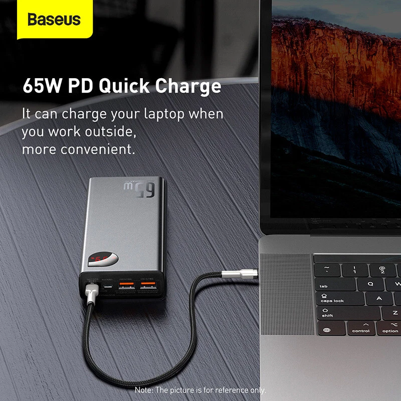 Baseus 65W 20000mAh Power Bank Fast Charge Digital Display PD 4-Port - image 2 of 4