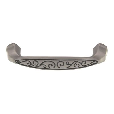 Schaub Bella Forma Arch Pull 3 3/4'' (96mm) Ctr Brushed Nickel Black 845-BNB
