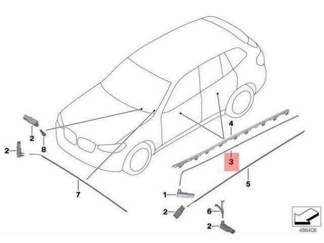 OEM OPTICAL CONDUCT.CONTOUR LINE DOOR O/S BMW X3 G01 X3 20DX 