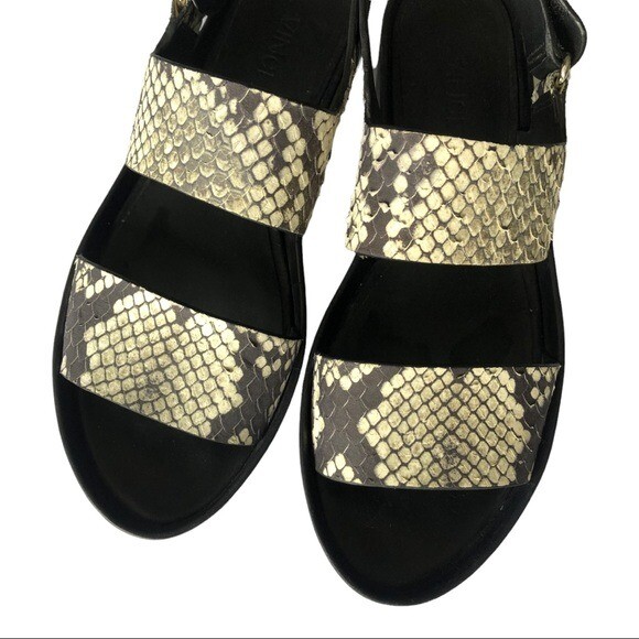 VINCE 'Marett' Python Snakeskin Black White LEATH… - image 6