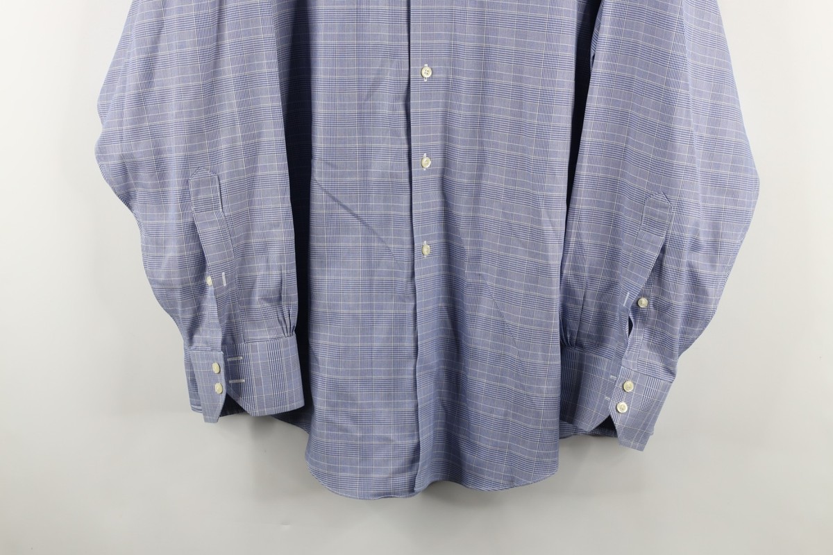 Vintage 90s Brooks Brothers Mens 17 36 Madison Non Iron