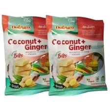 Dulzura Borincana Energy Bites Vegan Snacks Variety Coconut Ginger 2 Pack 3.4 oz