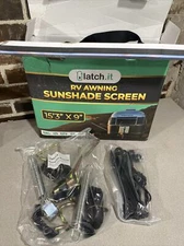latch it RV awning sunshade screen 15’3” x 9’ Camping Keep Cool while camping