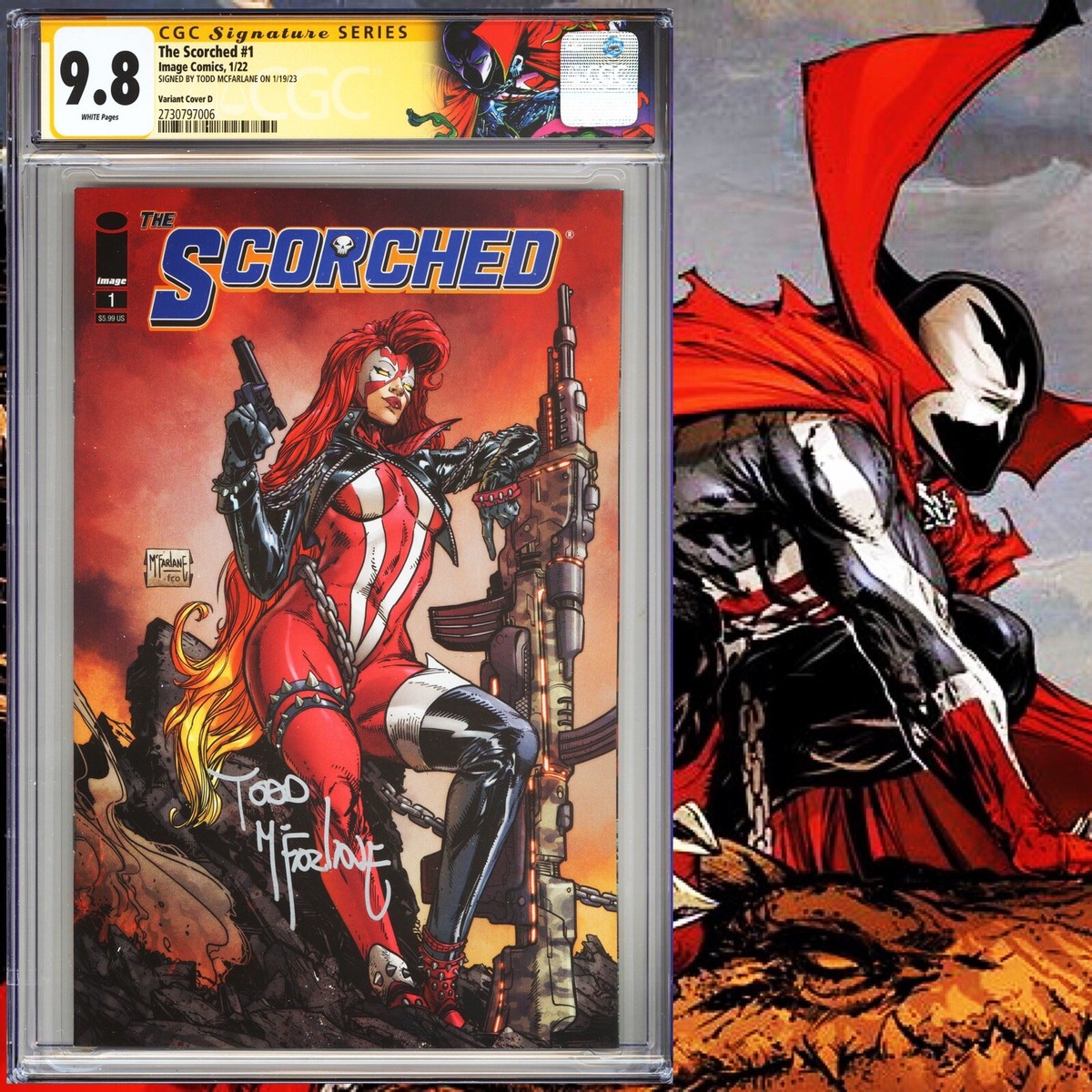 CGC 9.8 SS The Scorched #1 Variant Cover signed by Todd McFarlane