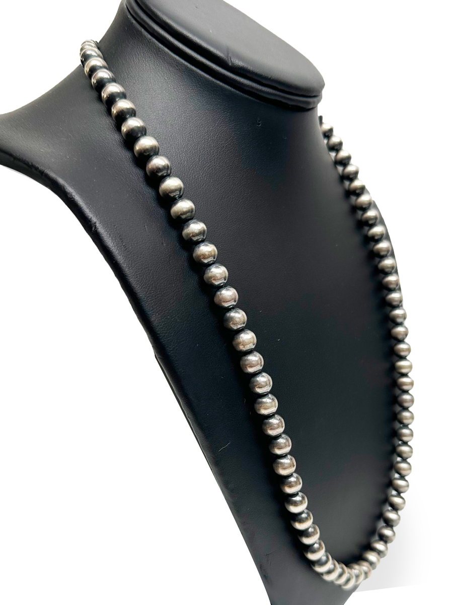 Southwestern 8mm Sterling Silver Pearls 24