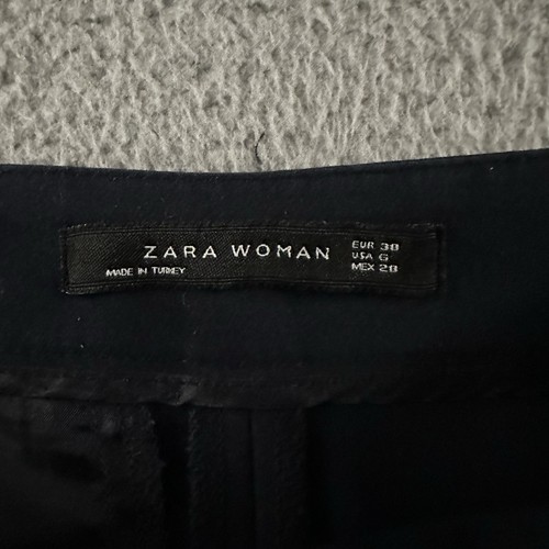 Pantalone donna Zara blu taglia 6 vita alta alla caviglia carriera misto cotone - Foto 16 di 18