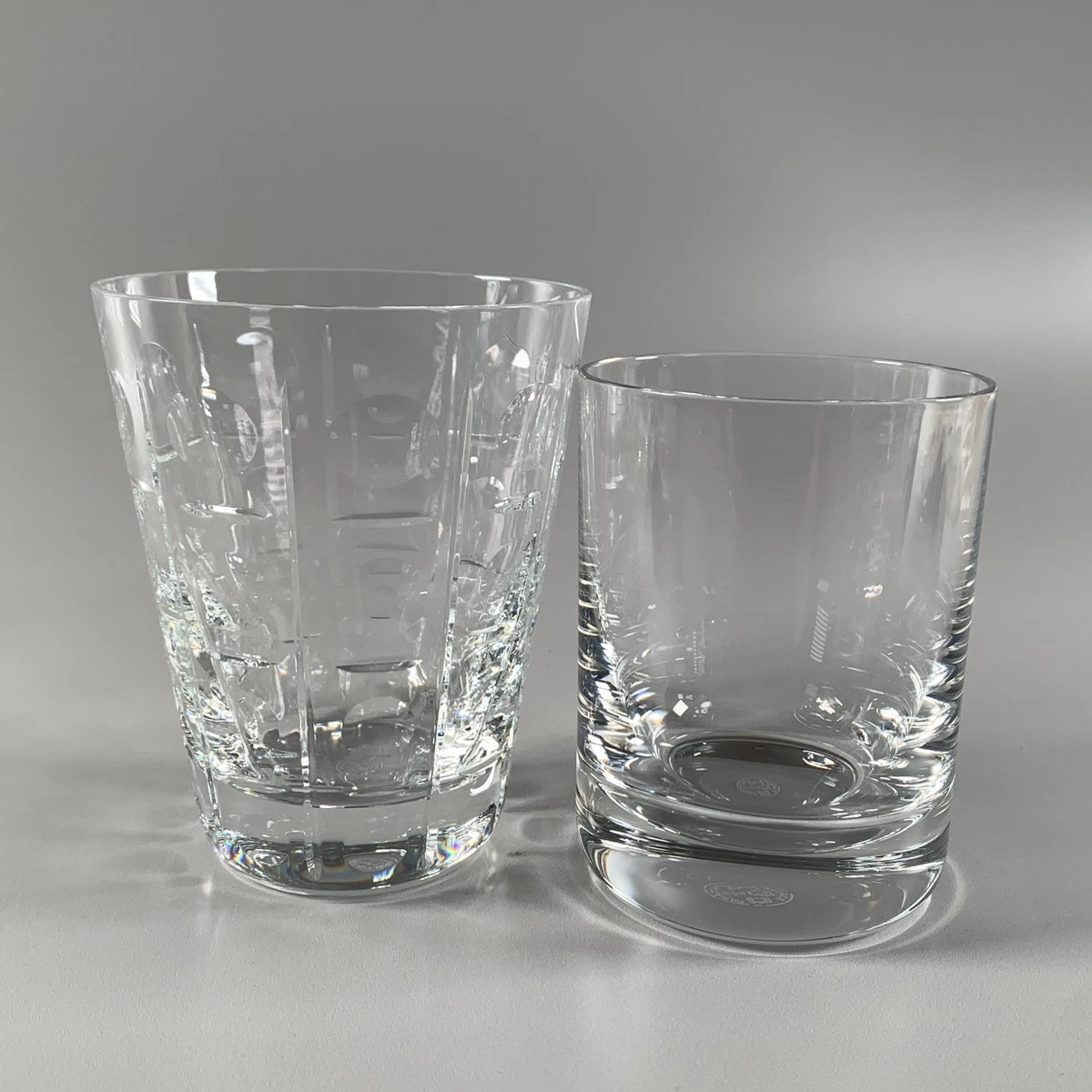 Baccarat Rock Glass Crystal Goblet Tumber Set of 2 in Various Sizes