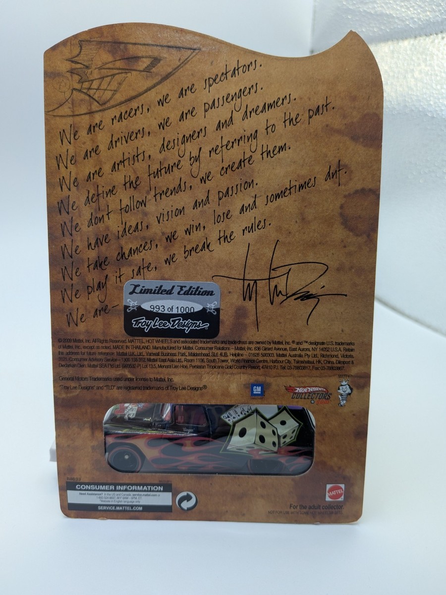 Hot Wheels Troy Lee Designs 55 Chevy Panel ' Love & Hate' 993/1000