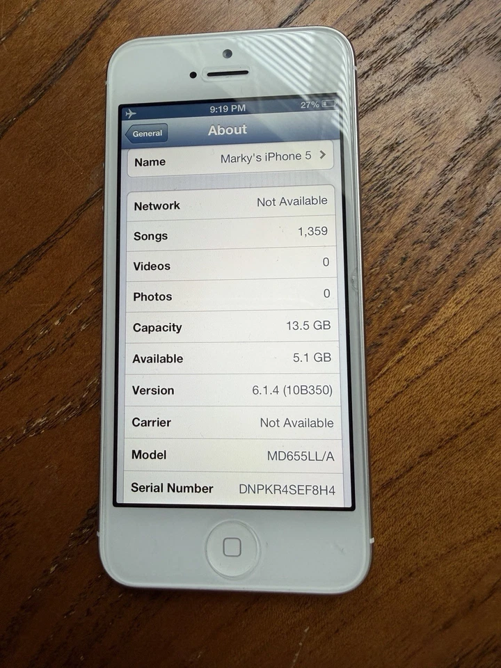 Apple iPhone 5 16GB iOS 6.1.4  - Image 2 of 4