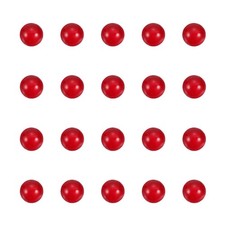 20 Pcs Quartz Pearl Balls, 4mm Round Glass Crystal Loose Beads, Red