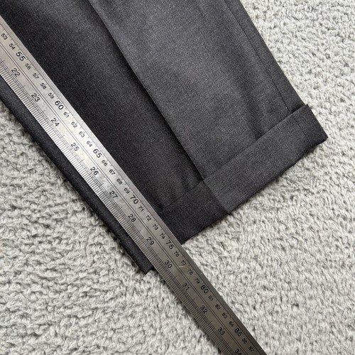 Zanella Devon Pants Mens 34 Wool Dress Trouser Made in Italy Cuffed Formal Class - Picture 4 of 6
