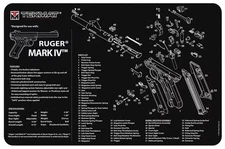 Tekmat Armorers Bench Mat 11"x17" Ruger LCP Pistol Black - 17-RUGERLCP