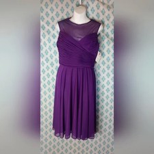 ALFRED SUNG PURPLE COCKTAIL DRESS