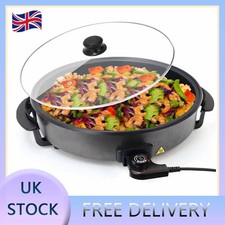 Electric Pizza Pan Multifunctional Cooking Pot Frying Pan Extra Large 42cm 1500W
