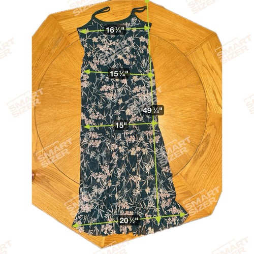 Xhilaration Green Floral Boho Strappy Maxi Hippy Speg Straps Dress Women Size M - Picture 2 of 5