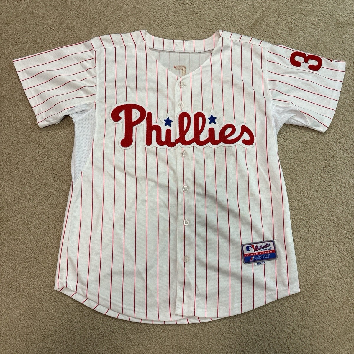 Majestic Philadelphia Phillies Cliff Lee #33 Jersey Size 48 | eBay