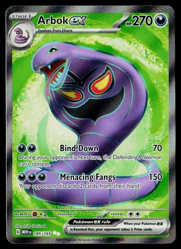 SV: Scarlet & Violet 151 #185/165 Arbok ex