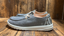 Hey Dudes Wendy Boho Size 8 Grey 40054-030 Women's Excellent Condition