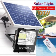 100W LED Outdoor LED Solar Flood Light Street Flood Light Dusk to Dawn Wall Lamp