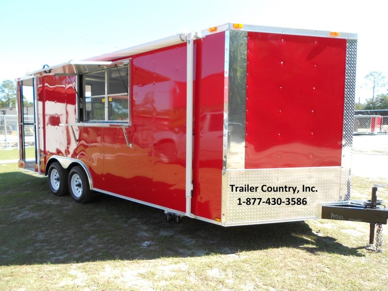 NEW 2026 8.5x20 8.5 x 20 Enclosed Concession Food Vending BBQ Serving Trailer