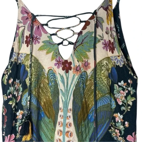 Farm Rio Women's Boho Chic Multicolor Mini Dress Size Petite Small - Image 3 of 4