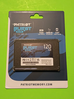 120GB 2.5-inch SATA III Solid State Drive SSD 6 GB/s - PATRIOT - [NEW SEALED]