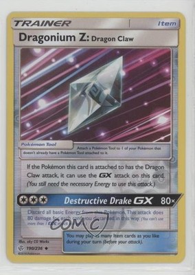 Dragonium Z: Dragon Claw Pokémon Sun & Moon Cosmic Eclipse #190