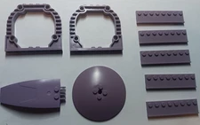 W Lego Lot 9 Sand Purple Assorted Parts 3961 30528 30536 30586