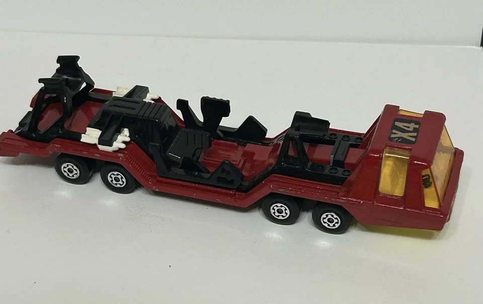 (2) Caja de cerillas vintage años 70, Super Kings. Camión de remolque transportador de aviones y policía. Foto 2 de 4