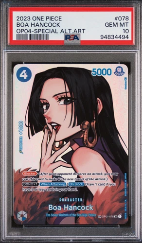 One Piece Boa Hancock OP01-078 SP ENGLISH PSA10 OP04 Kingdoms of Intrigue