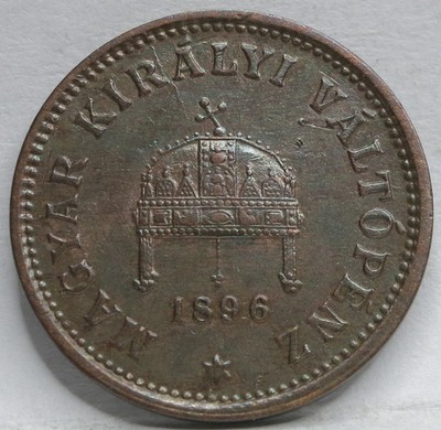 HUNGARY AUSTRIA Empire 1 Filler 1896 KB About UNC Crown Franz Joseph Scarce #E74