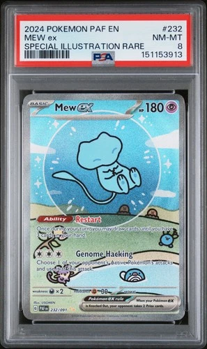 2024 POKEMON PAF EN-PALDEAN FATES SPECIAL ILLUSTRATION RARE #232 MEW EX PSA 8