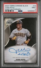 2024 Topps Chrome Black Ivory Refractor Juan Soto PSA 9 MINT Auto /50 Padres