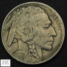1913 D Type 1 Buffalo Nickel 5C