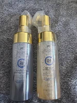 Secret Collagen 24K Gold Lava Foam + Purifying clay Cleanser.
