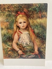 Lovely Vintage Postcard, La fillette a la gerbe. Auguste RENOIR