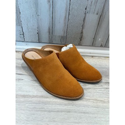 Kelsi Dagger Brooklyn Kellum Whiskey Brown Suede Clog Stacked Heel Mule Bootie 6