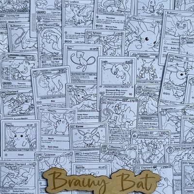 Color Your Own Stickers - Pokemon Cards (100 Mystery Stickers)