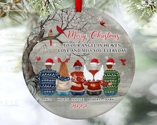 Family Memorial Ornament Gift For Loss Of Dad, Christmas Ornaments Bereavemen...