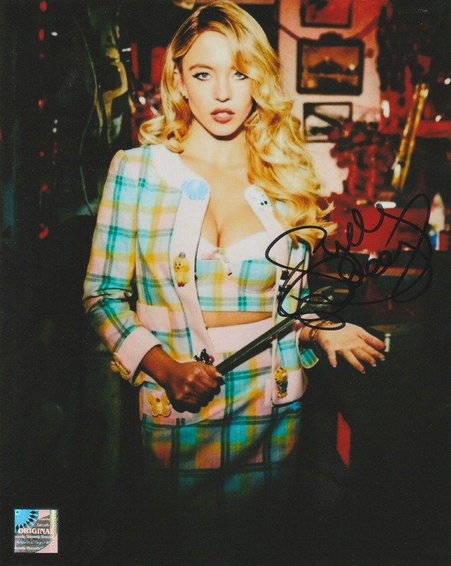 Sydney Sweeney/ Euphoria White Lotus, Once Upon. Signed Autograph 8x10 Matte COA