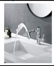 LED Digital Display Basin Faucet with 360 Rotation for Hot and Cold Water