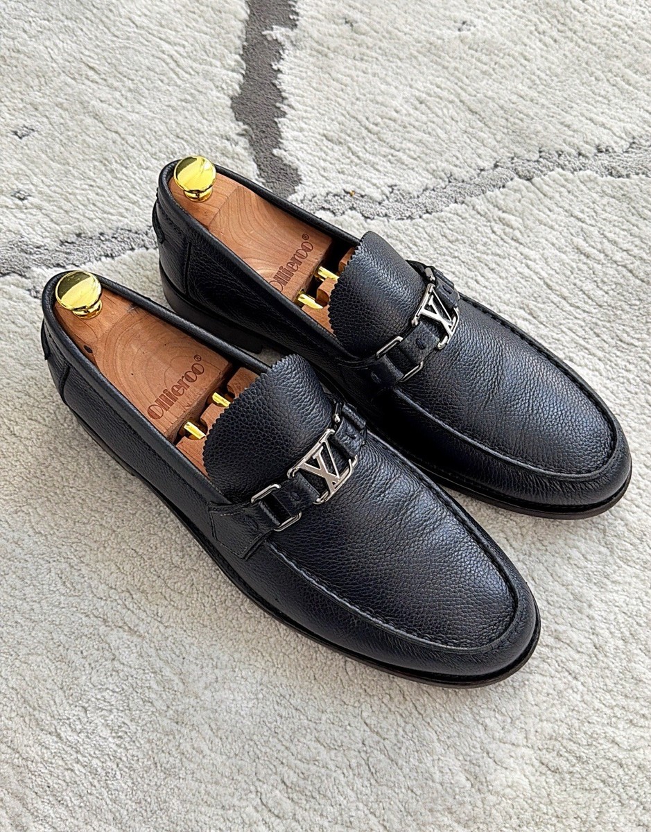 Authentic Louis Vuitton Black Leather Mens Major Loafer US10  display picture 3