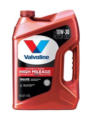 High Mileage MaxLife Technology SAE 10W-30 Synthetic Blend Motor Oil 5 Quart