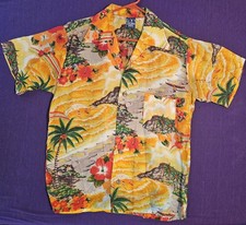 Vintage 70s 80s USA Ocean Pacific Rayon Hawaiian Shirt Mens S
