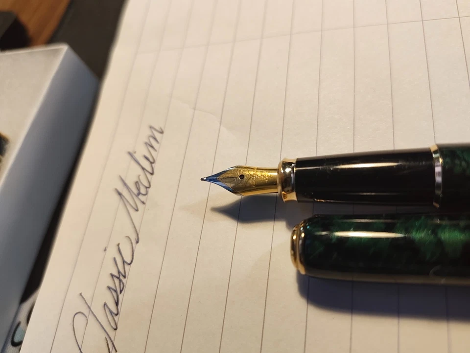 Diplomat classic fountain pen medium ballpoint set gold germany 1990s vintage - image 3 of 4