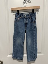 Vintage Kids Jeans Medium Blue Levi's 550 Size 5 Slim Relaxed Fit