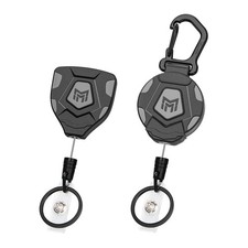 Heavy Duty Retractable Keychain, Belt Clip Ver.  Carabiner Ver., 9 oz Retrac...