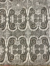 Fortuny PERUVIANO INCA white tan & black  NEW - 2.33 Yards (84 x 56.3 in) #5089